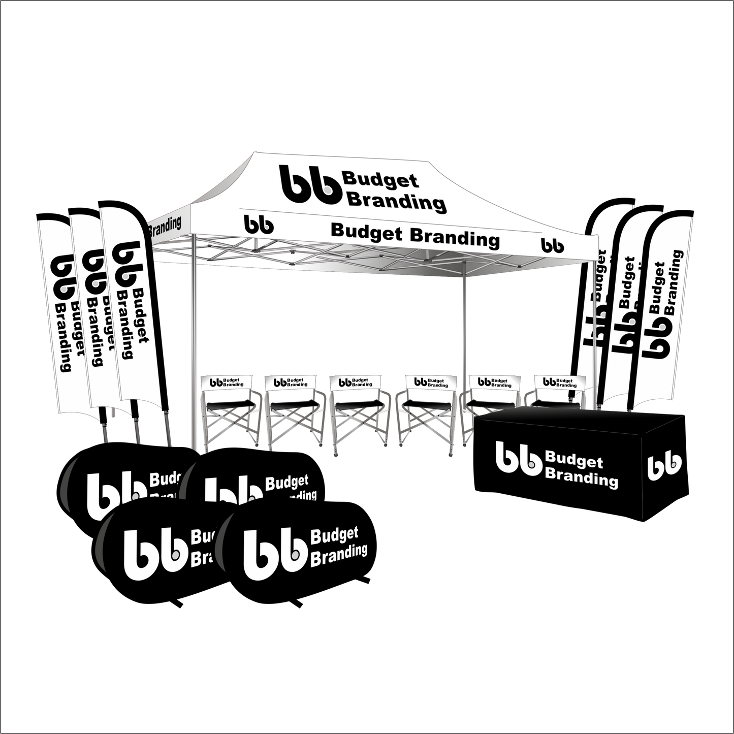 Budget Branding Bespoke Branded Gazebo Combo Mega Deal 4